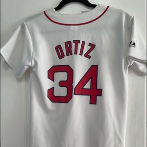 Boys size 10-12 M Ortiz baseball jersey shirt by Majestic.  Like new.